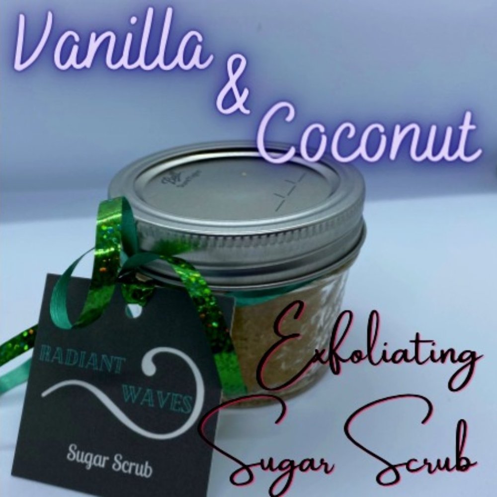 Vanilla coconut exfoliating sugar scrub